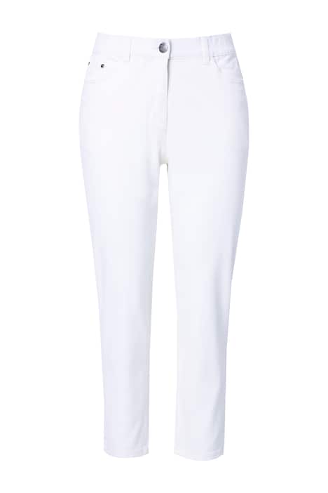 Mom džíny, strečová džínovina, střih s 5 kapsami