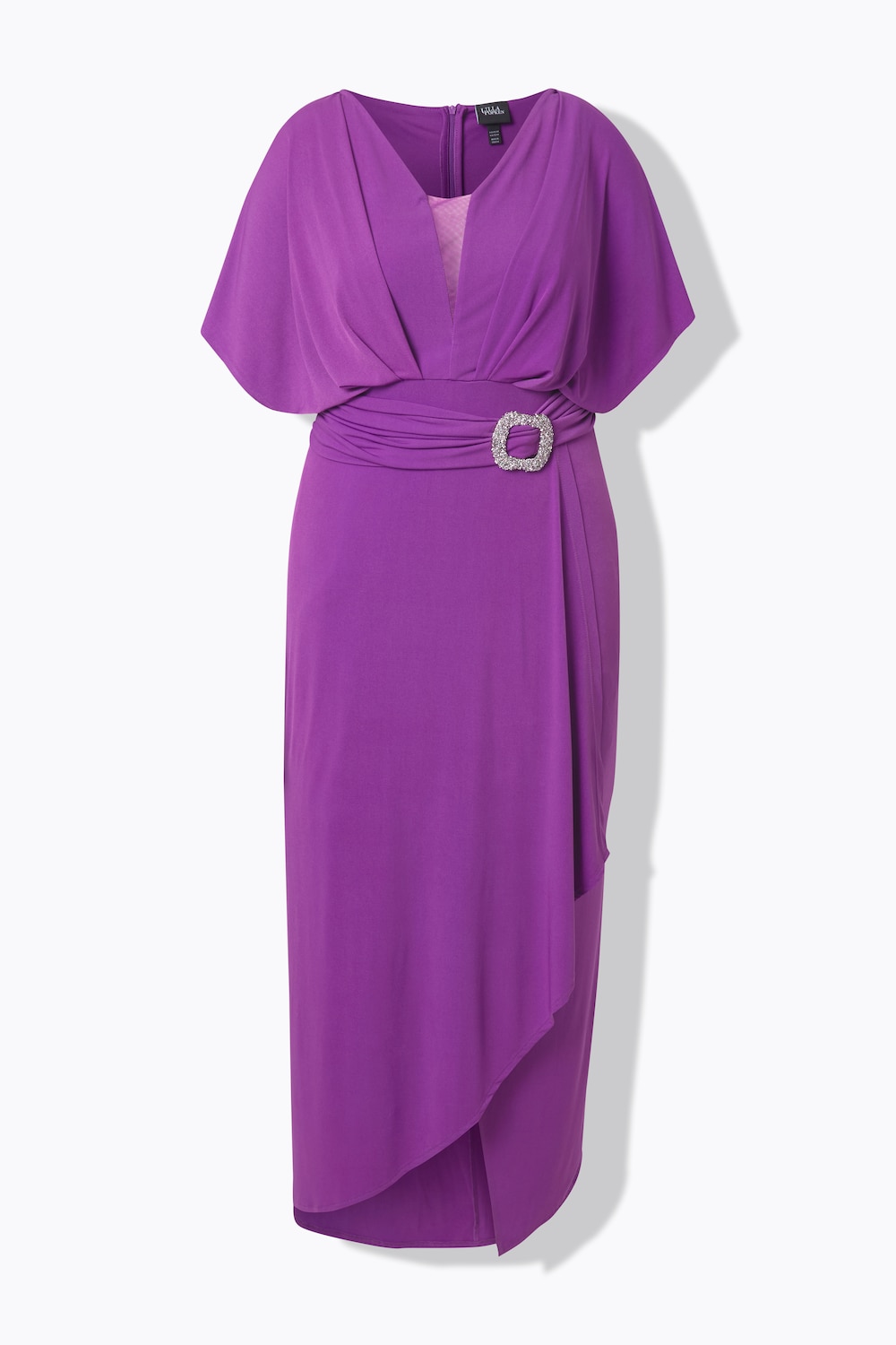 Stora storlekar Maxiklänning, Dam, lila, storlek: 46, Polyester, Ulla Popken
