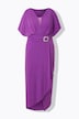 Draped Sleeve Wrap Look Gown