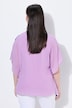 Chiffon blouse, bloemen, dubbellaags, V-hals, korte mouw