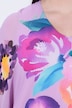 Chiffon blouse, bloemen, dubbellaags, V-hals, korte mouw
