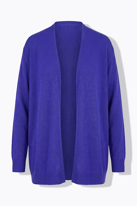 Strickjacke, Rollkanten, A-Linie, Kelchkragen, Langarm