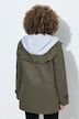 Trenchcoat, Jersey-Kapuze, A-Linie, Streifenfutter