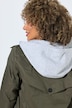 Trenchcoat, Jersey-Kapuze, A-Linie, Streifenfutter