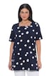 Dlouhé tričko, puntíky, A střih, hranatý výstřih