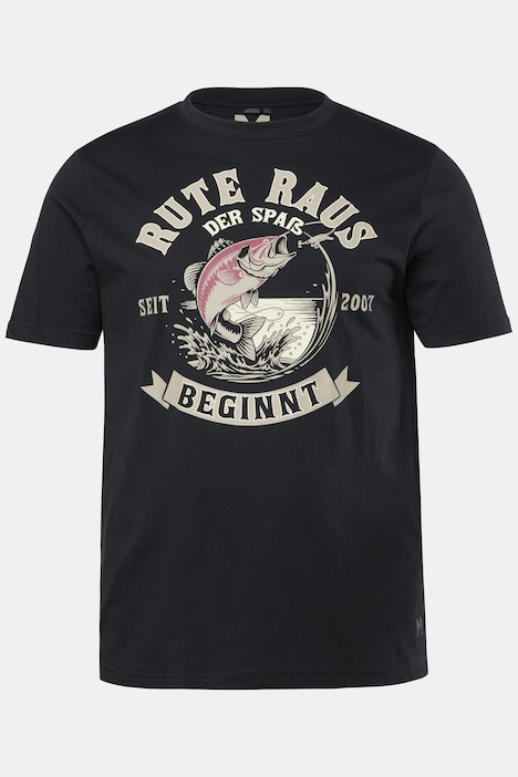 T-shirt, korte mouw, print, ronde hals, tot 8XL