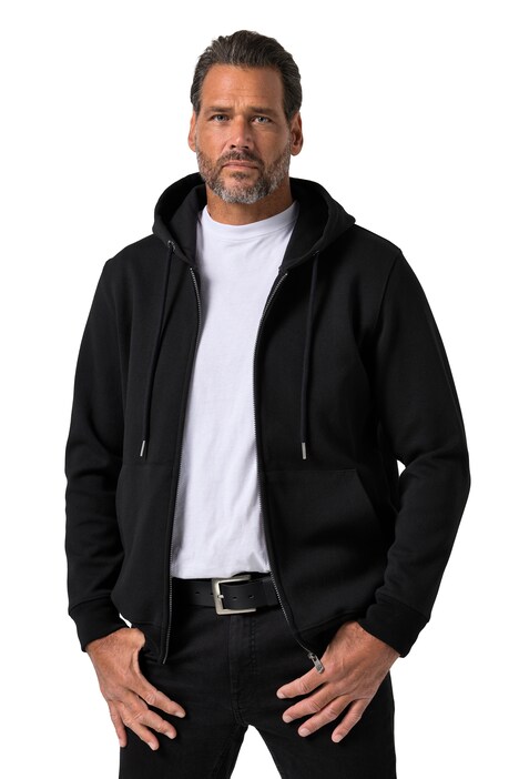 Mikina s kapucí, teplákovina CoolTouch, kapuce, zip, do velikosti 8XL
