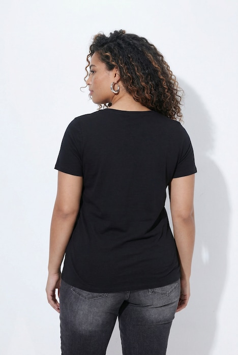 T-Shirt, Komfort Fit, Stern mit Zierbändern