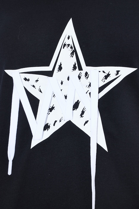 T-Shirt, Komfort Fit, Stern mit Zierbändern