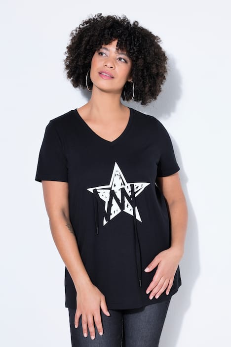 Lace-Up Star Graphic Tee