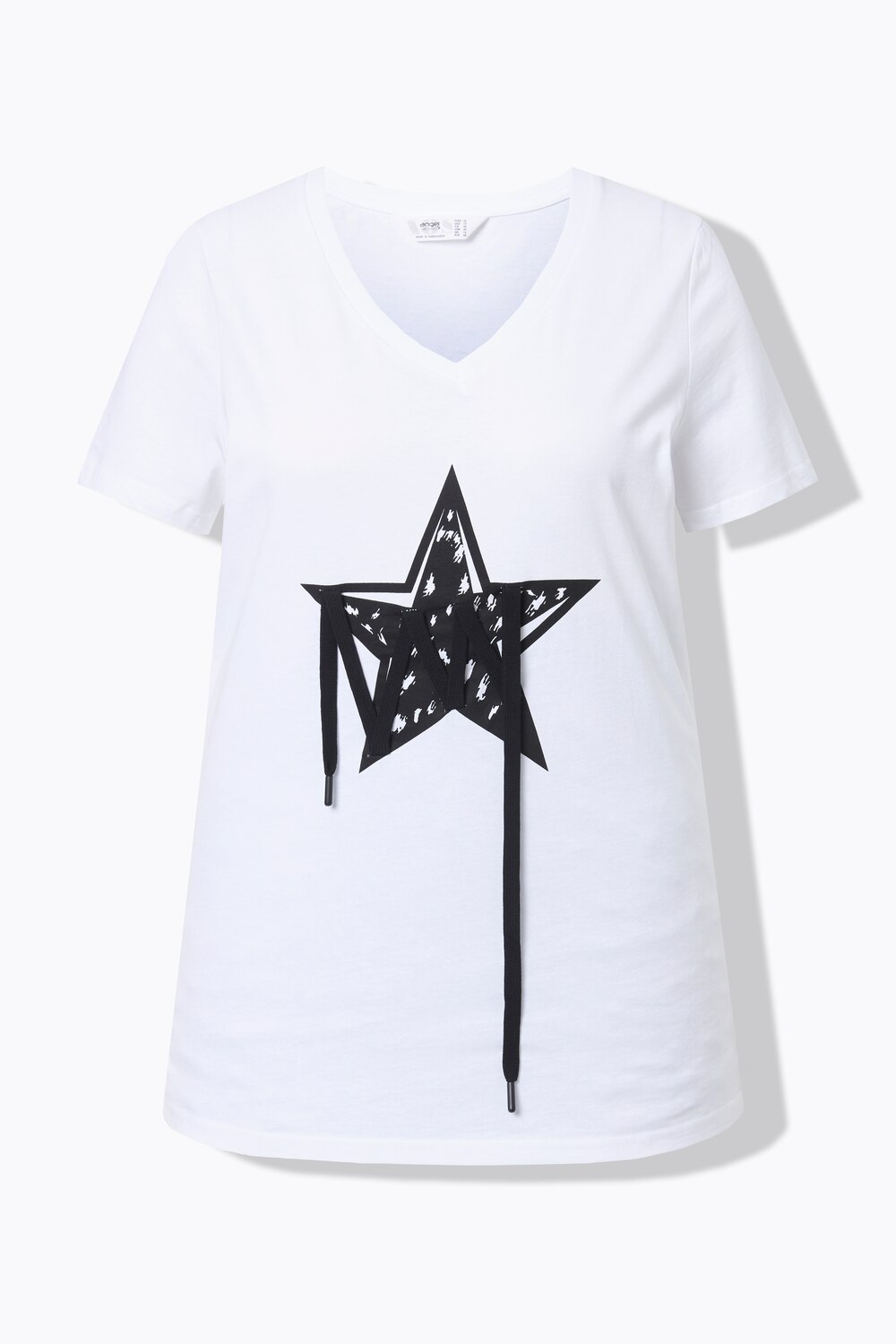 Stora storlekar Topp, Dam, vit, storlek: 44, Bomull, Angel of Style