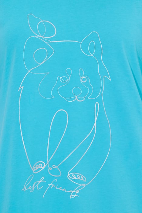 T-shirt, diermotief, classic, V-hals, korte mouwen