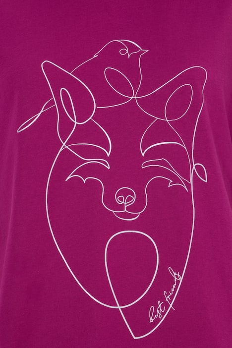 T-shirt, diermotief, classic, V-hals, korte mouwen