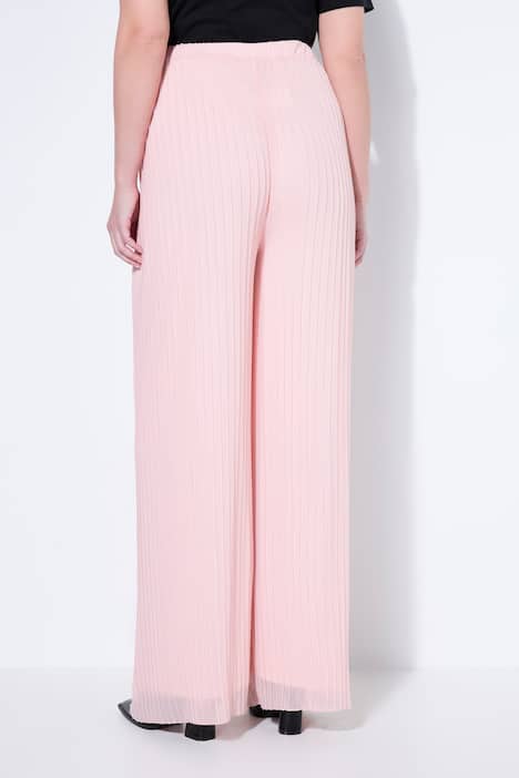 Bukser, plissé, vide ben, jerseyfor