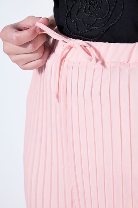 Bukser, plissé, vide ben, jerseyfor