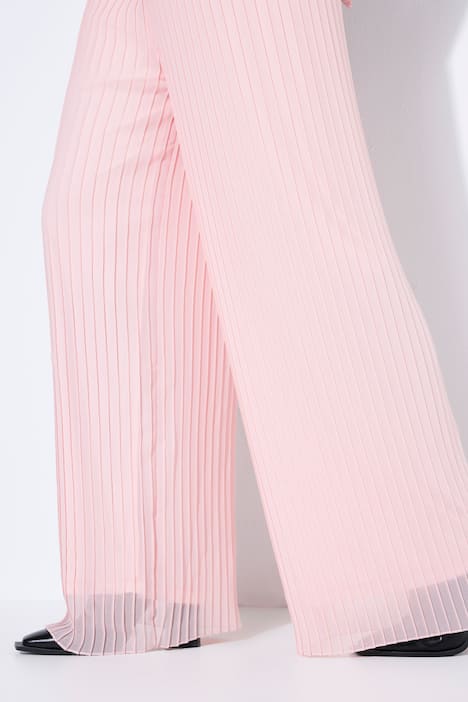 Bukser, plissé, vide ben, jerseyfor