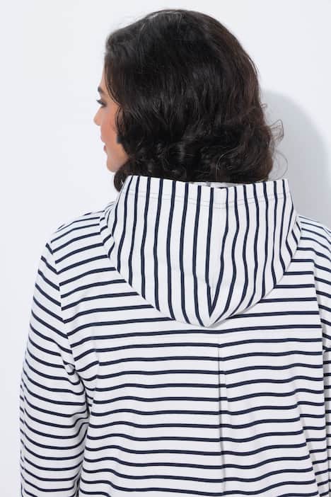 Sweatjacke, Ringel, Saumtunnel, Kapuze