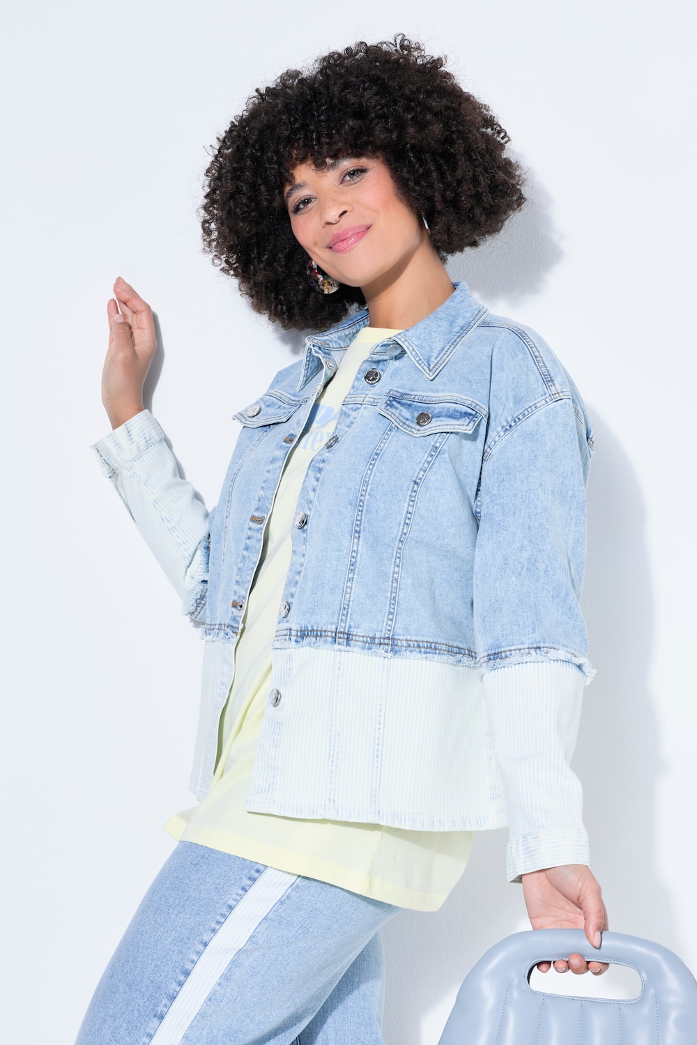 Jeansjacke, Loose Fit, Patchlook, Langarm