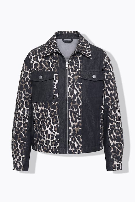 Veste en jean oversized avec doublure matelassée et style patchwork