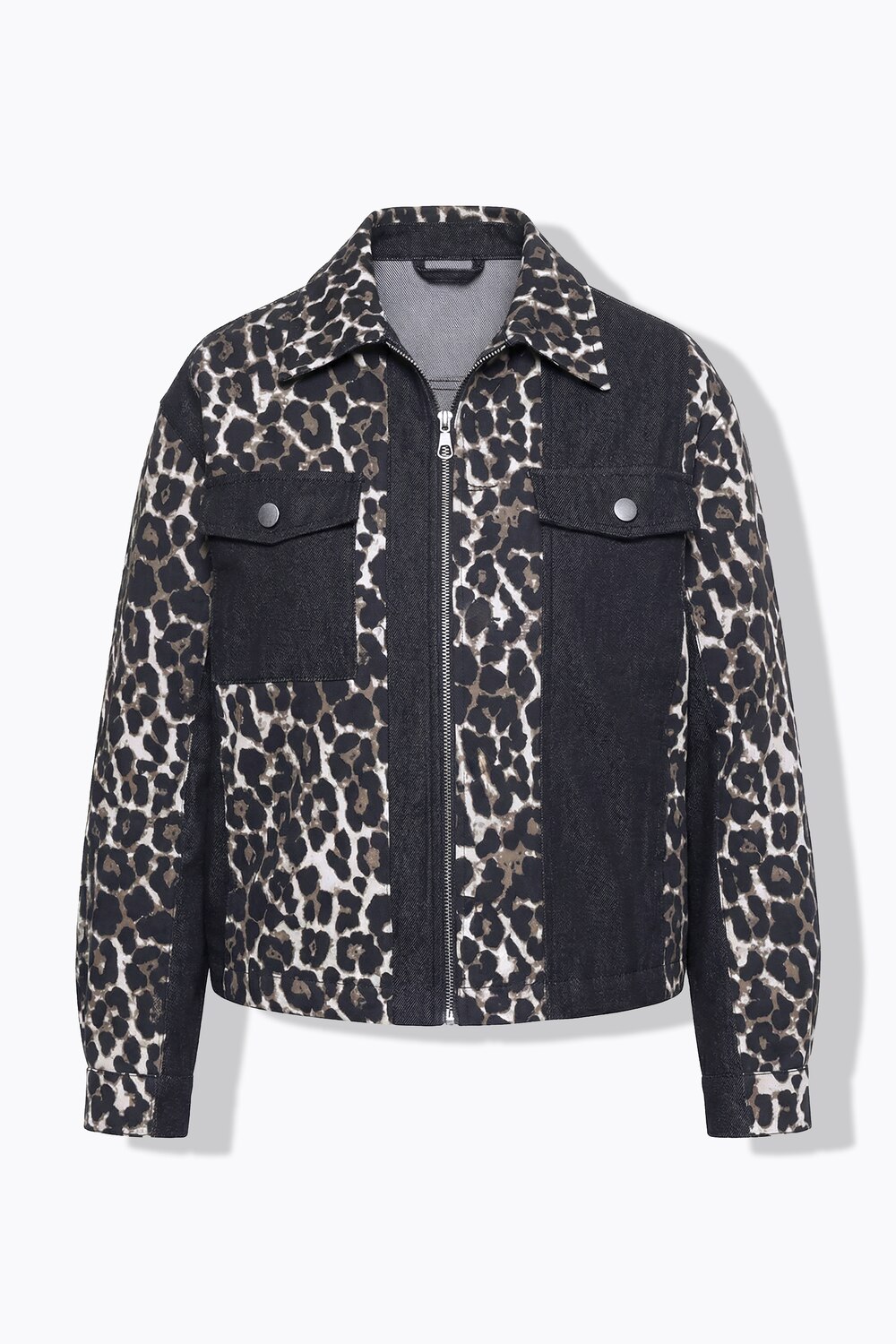 Stora storlekar Jeansjacka, Dam, svart, storlek: 56, Polyester/Bomull, Angel of Style
