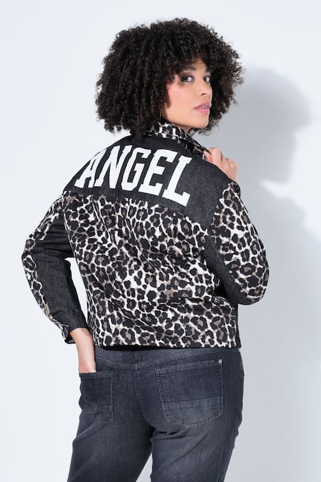 Veste en jean oversized avec doublure matelassée et style patchwork