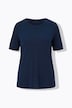 T-Shirt, Rippjersey, Rundhals, Halbarm, Biobaumwolle