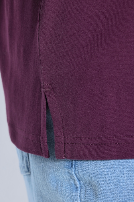 T-Shirt, Rippjersey, Rundhals, Halbarm, Biobaumwolle