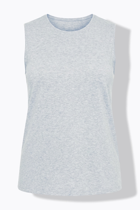 Top, Rippjersey, Slim, Rundhals, ärmellos