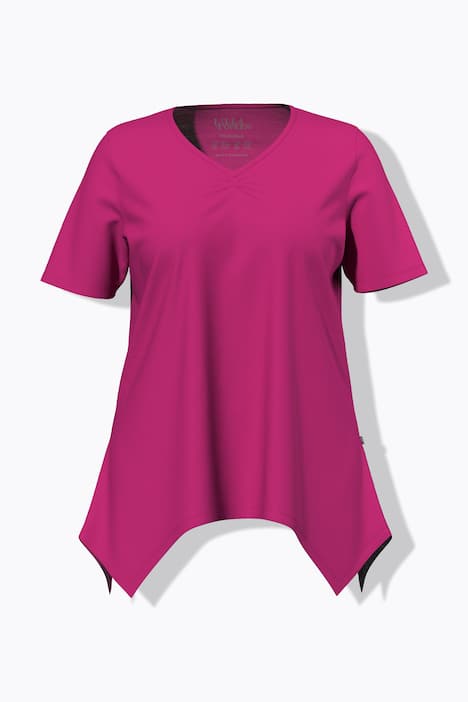 Pyjama, Zipfelsaum, V-Ausschnitt, Halbarm