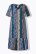 Midi šaty, vlny, V výstřih, polo rukávy, bio-bavlna