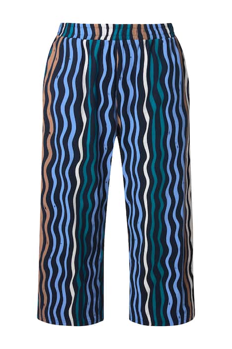 Žerzejové kalhoty Culotte, vlny, rozšířené nohavice, bio-bavlna