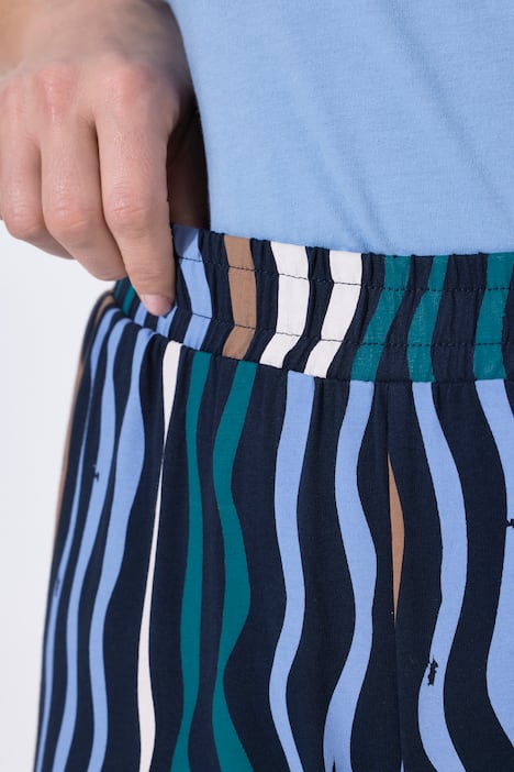 Jersey-culottehousut, aallot, levenevät lahkeet, luomupuuvillaa