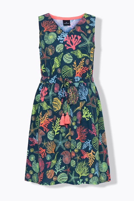 Jurk, V-hals, trekkoord