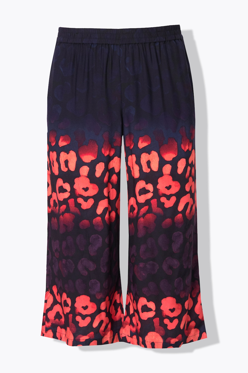 Culotte, weites Bein, Hose, Leo-Muster