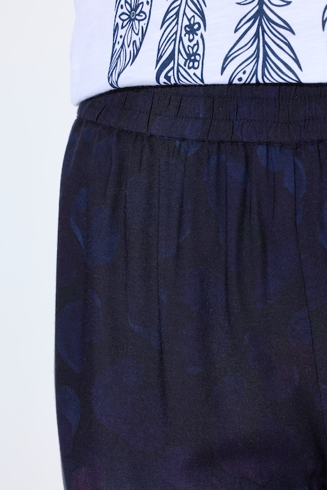 Culotte, weites Bein, Hose, Leo-Muster