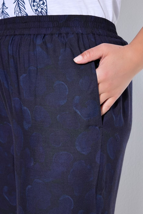 Culotte, weites Bein, Hose, Leo-Muster