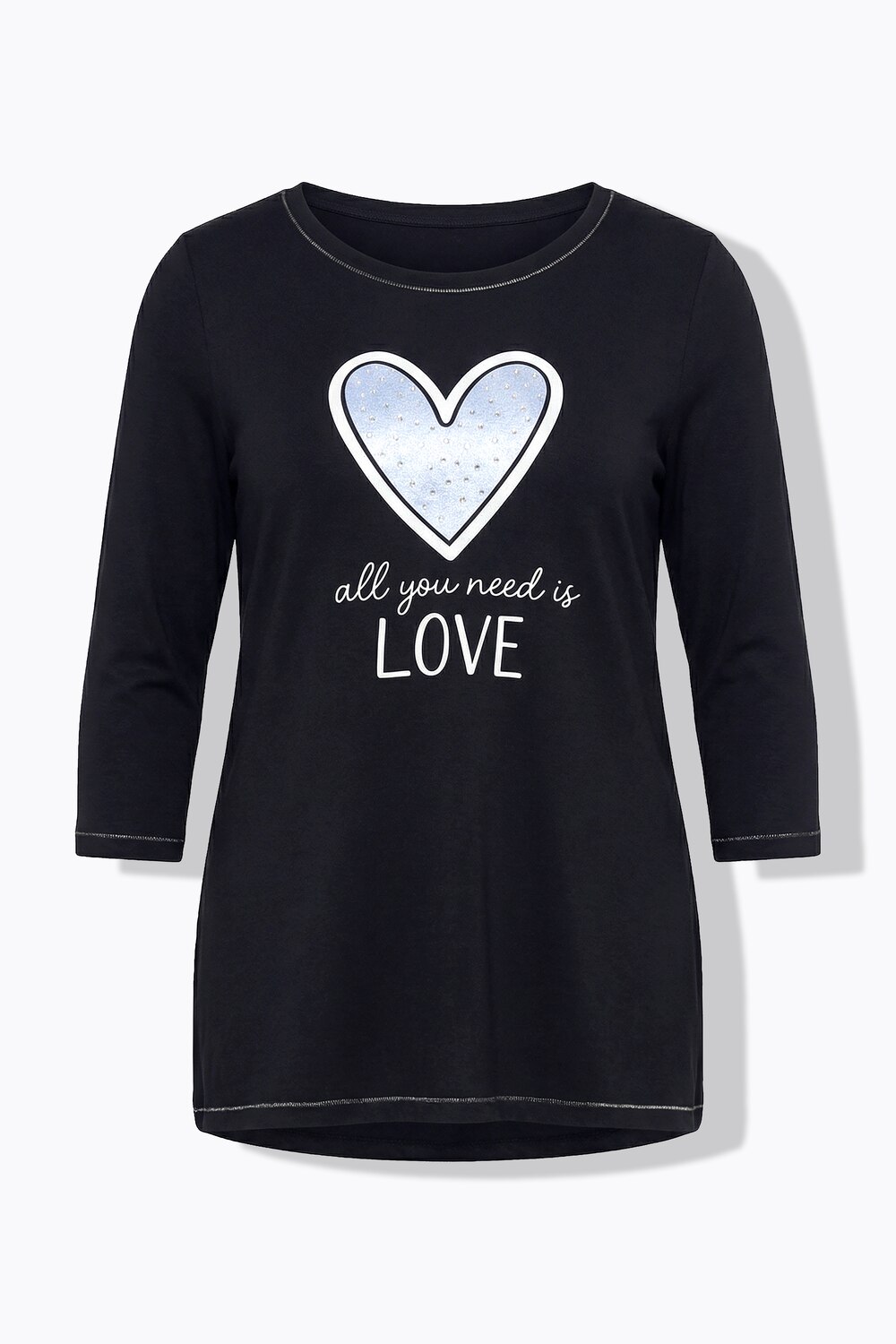 Stora storlekar T-shirt, Dam, svart, storlek: 50, Viskos, Angel of Style