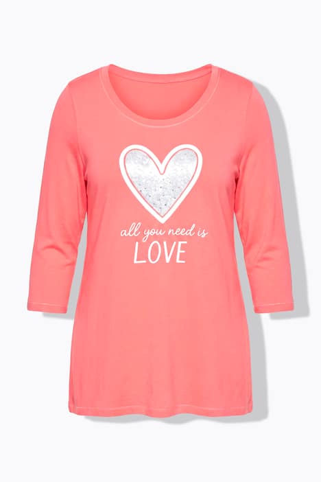 T-paita, A-linjainen, strasseja sydänkuviossa