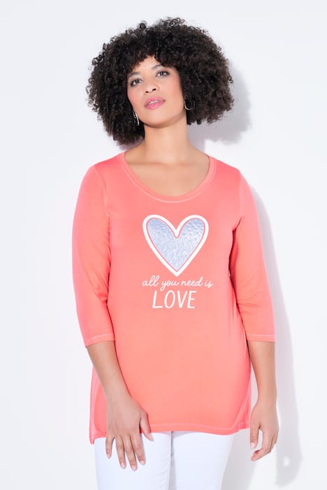 T-paita, A-linjainen, strasseja sydänkuviossa