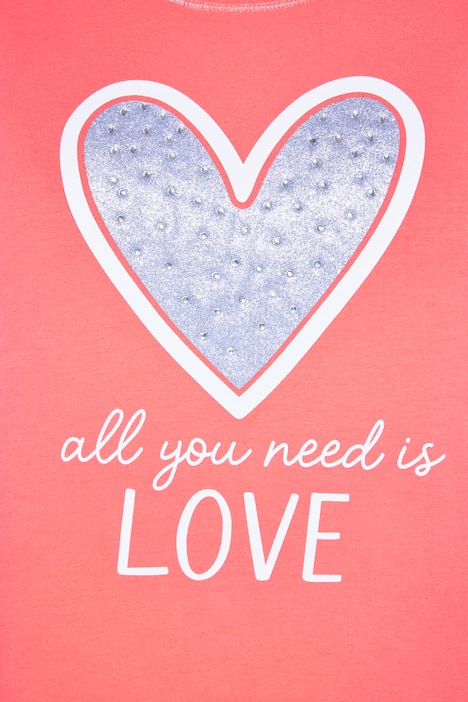 T-paita, A-linjainen, strasseja sydänkuviossa