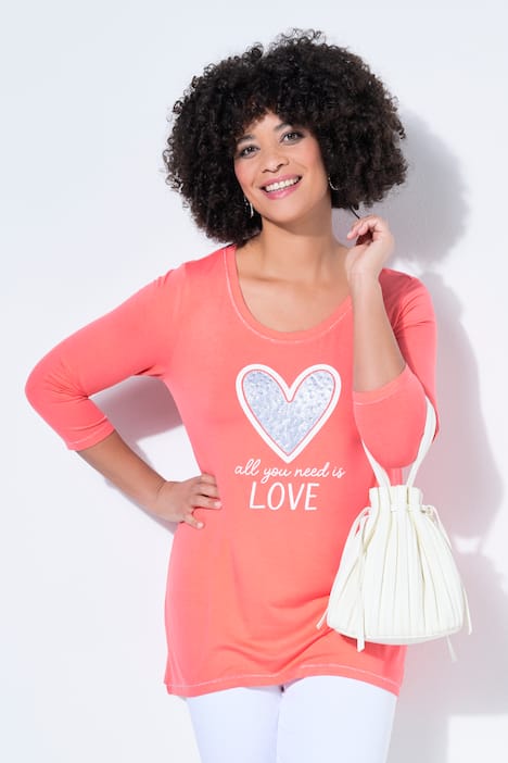 T-paita, A-linjainen, strasseja sydänkuviossa