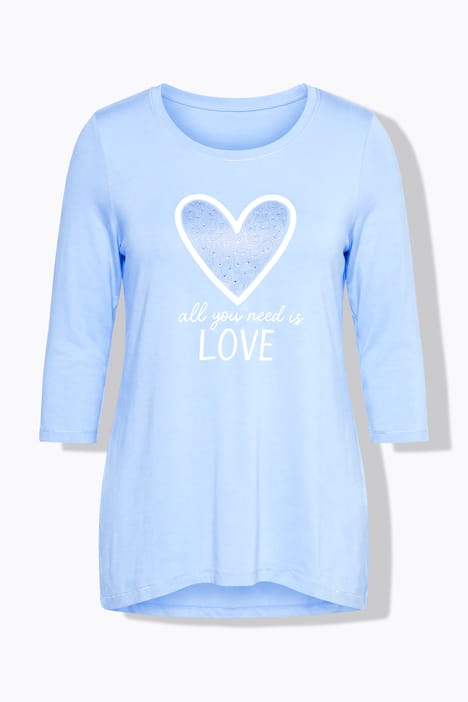 T-paita, A-linjainen, strasseja sydänkuviossa