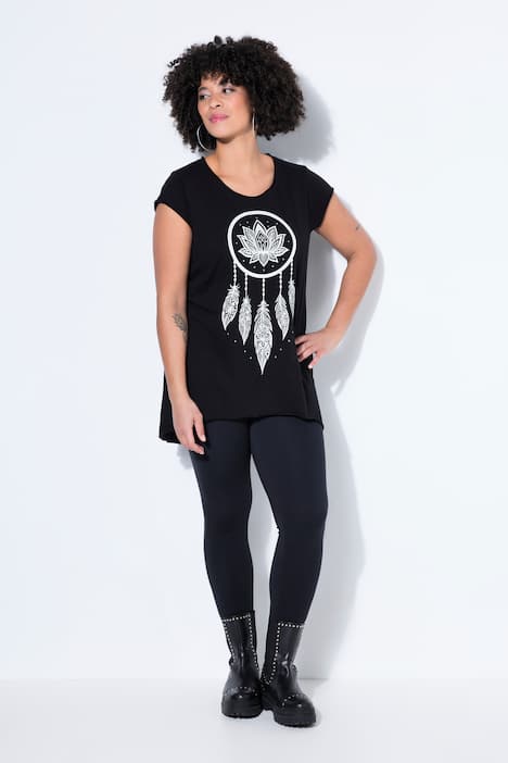 T-shirt, A-lijn, glittersteentjes op de droomvanger