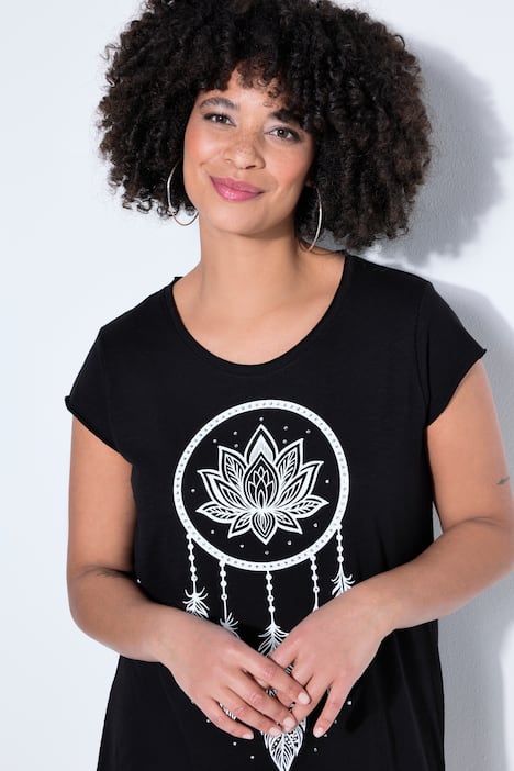 T-shirt, A-lijn, glittersteentjes op de droomvanger