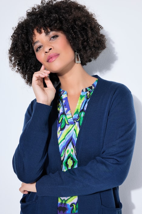 Extra Long Open Shape Cardigan