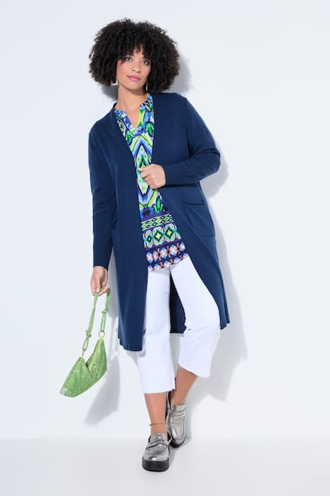Extra Long Open Shape Cardigan