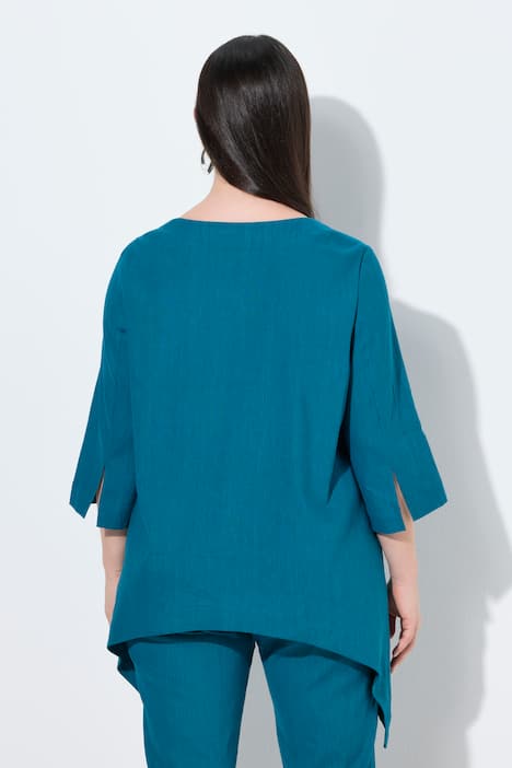 Blouse van linnenmix