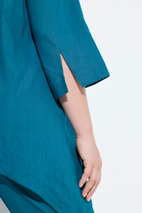 Blouse van linnenmix