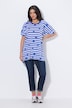 T-shirt dal taglio oversize con righe/pallini, scollo a girocollo e mezze maniche