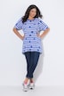 T-shirt dal taglio oversize con righe/pallini, scollo a girocollo e mezze maniche